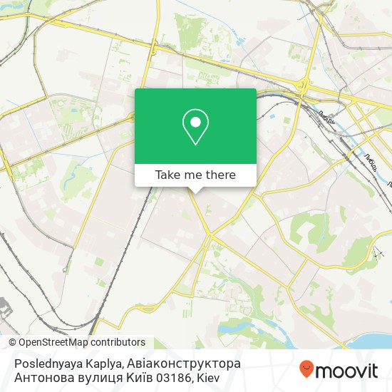 Poslednyaya Kaplya, Авіаконструктора Антонова вулиця Київ 03186 map