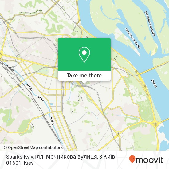 Карта Sparks Kyiv, Іллі Мечникова вулиця, 3 Київ 01601