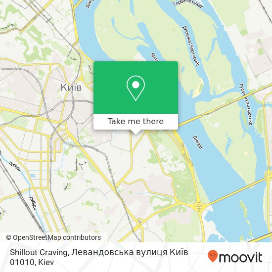 Shillout Craving, Левандовська вулиця Київ 01010 map