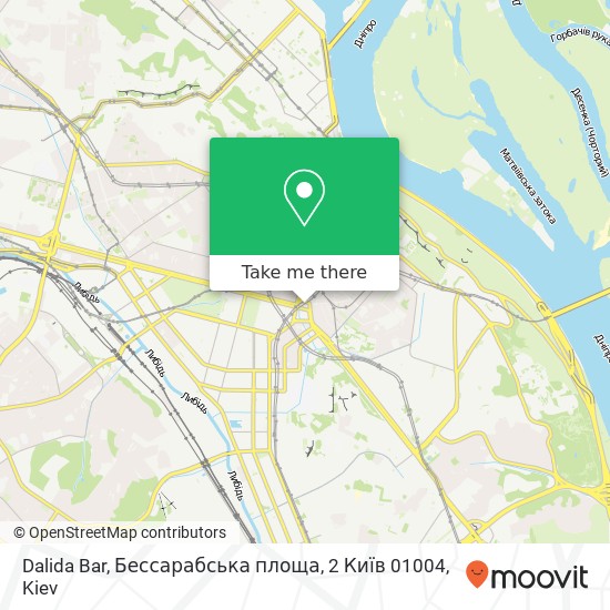 Карта Dalida Bar, Бессарабська площа, 2 Київ 01004
