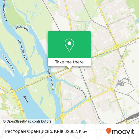 Карта Ресторан Франциско, Київ 02002