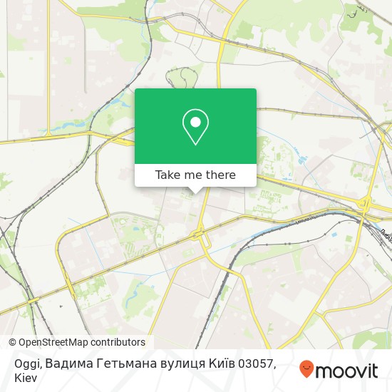 Oggi, Вадима Гетьмана вулиця Київ 03057 map