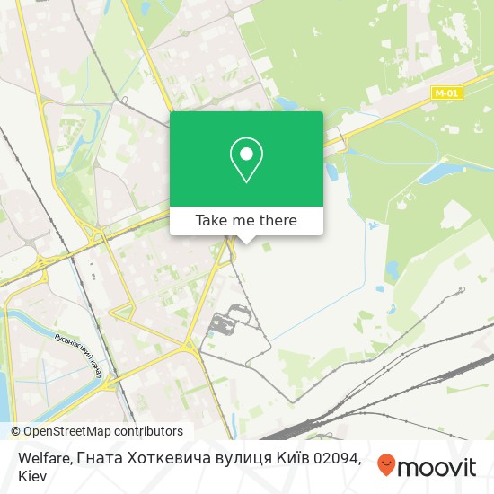 Welfare, Гната Хоткевича вулиця Київ 02094 map