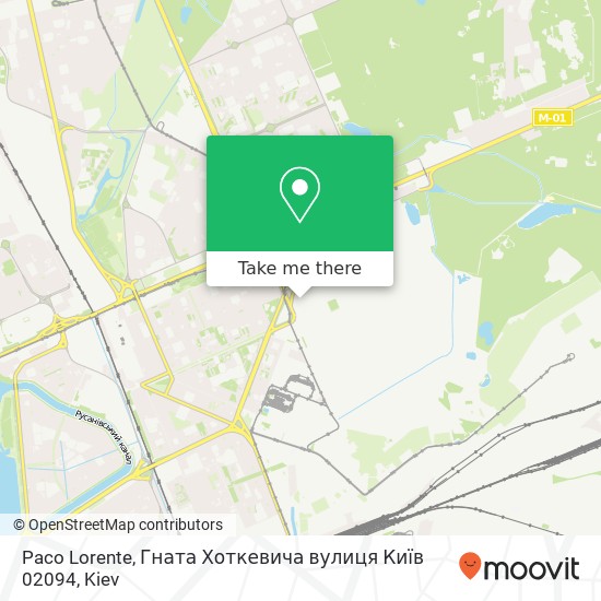 Paco Lorente, Гната Хоткевича вулиця Київ 02094 map