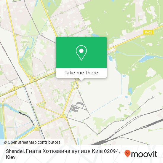 Shendel, Гната Хоткевича вулиця Київ 02094 map