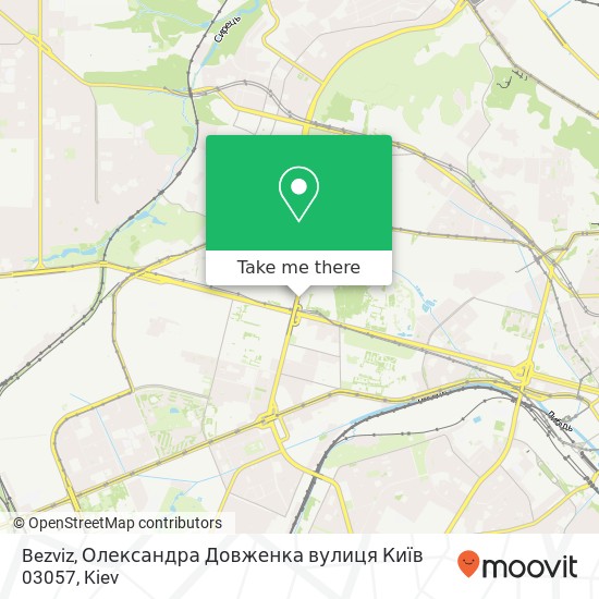 Карта Bezviz, Олександра Довженка вулиця Київ 03057
