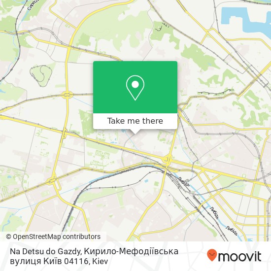 Карта Na Detsu do Gazdy, Кирило-Мефодіївська вулиця Київ 04116