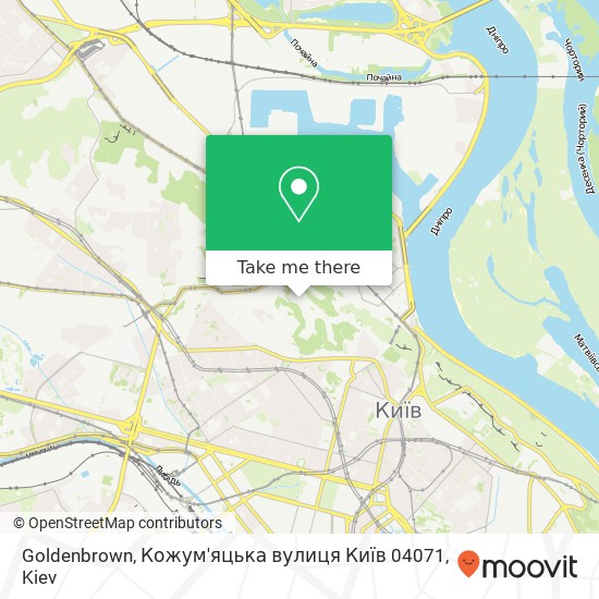 Goldenbrown, Кожум'яцька вулиця Київ 04071 map