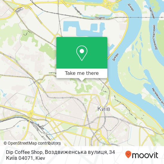 Dip Coffee Shop, Воздвиженська вулиця, 34 Київ 04071 map