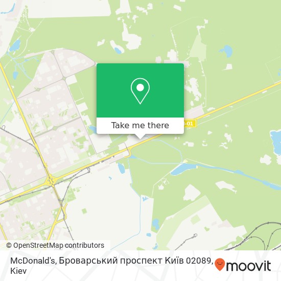 McDonald's, Броварський проспект Київ 02089 map