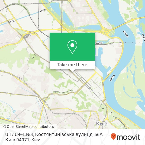 Ufl / U-F-L.Net, Костянтинівська вулиця, 56А Київ 04071 map