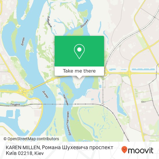KAREN MILLEN, Романа Шухевича проспект Київ 02218 map