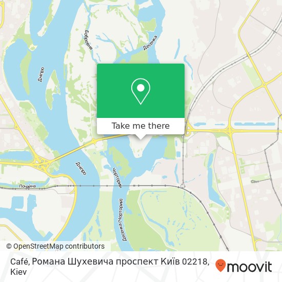 Café, Романа Шухевича проспект Київ 02218 map