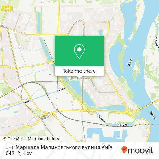 JET, Маршала Малиновського вулиця Київ 04212 map
