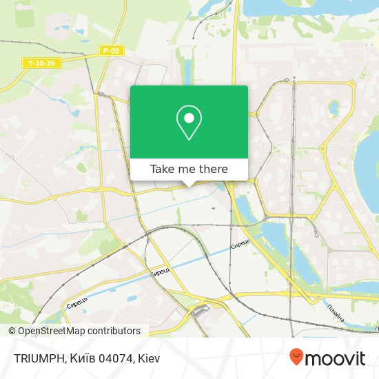 Карта TRIUMPH, Київ 04074