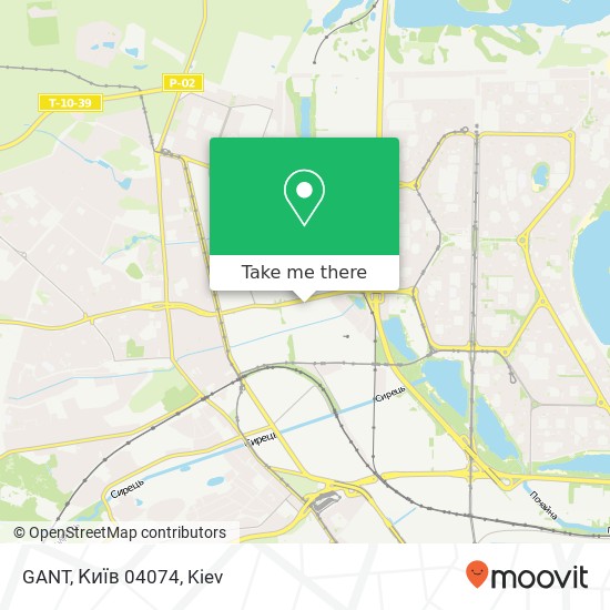 GANT, Київ 04074 map