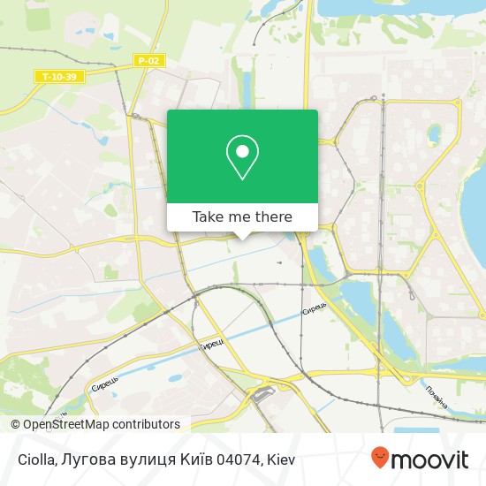 Карта Ciolla, Лугова вулиця Київ 04074