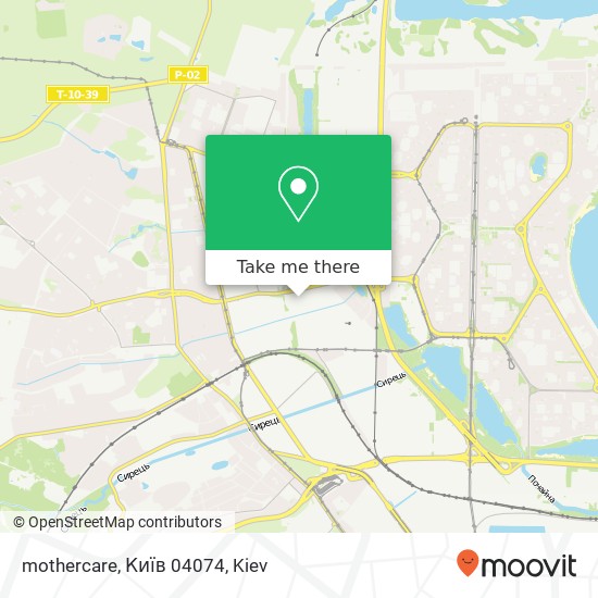 Карта mothercare, Київ 04074