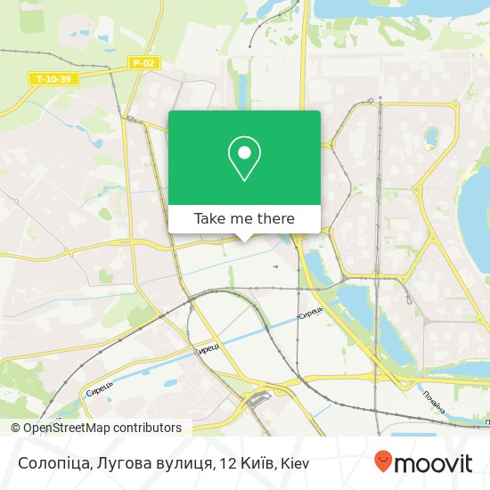 Солопіца, Лугова вулиця, 12 Київ map