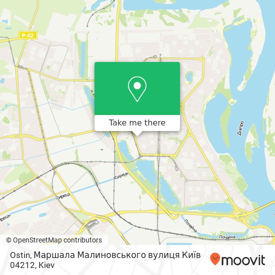 Карта Ostin, Маршала Малиновського вулиця Київ 04212