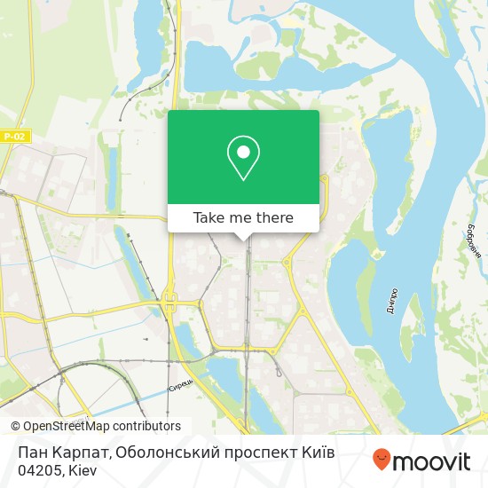 Пан Карпат, Оболонський проспект Київ 04205 map