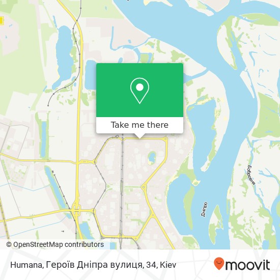 Humana, Героїв Дніпра вулиця, 34 map