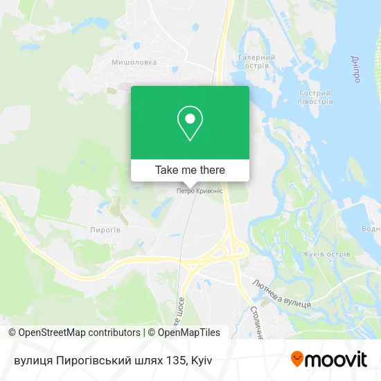 Карта вулиця Пирогівський шлях 135