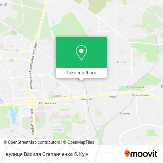 Карта вулиця Василя Степанченка 5