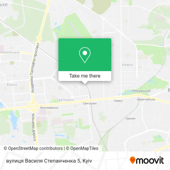 вулиця Василя Степанченка 5 map