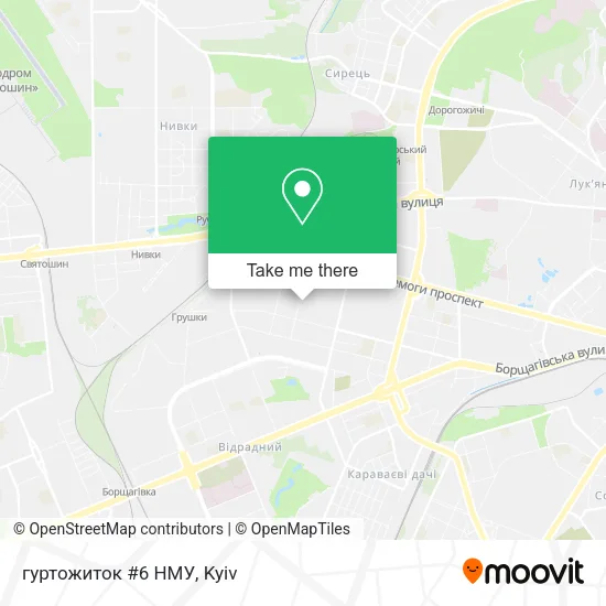 Карта гуртожиток #6 НМУ