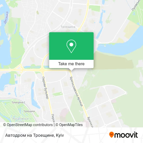 Карта Автодром на Троещине