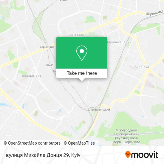 Карта вулиця Михайла Донця 29