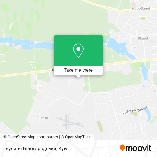 Карта вулиця Білогородська