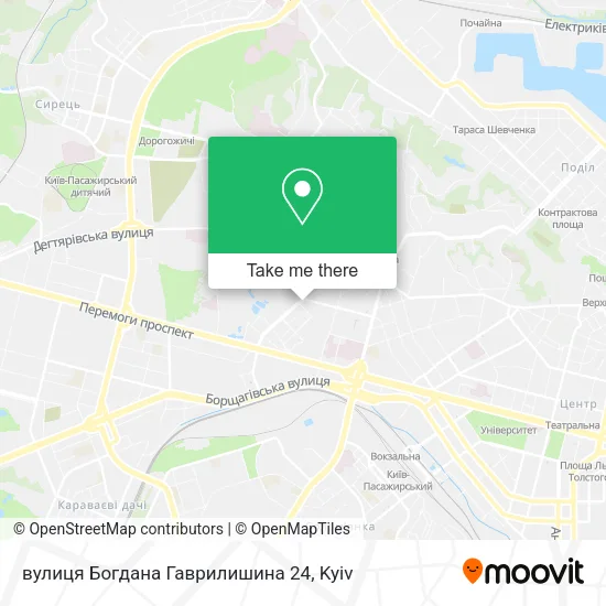 Карта вулиця Богдана Гаврилишина 24