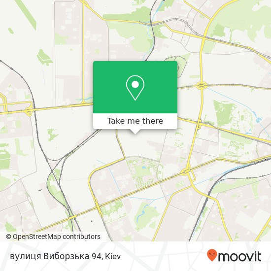Карта вулиця Виборзька 94