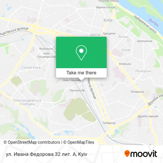 Карта ул. Ивана Федорова 32 лит. А