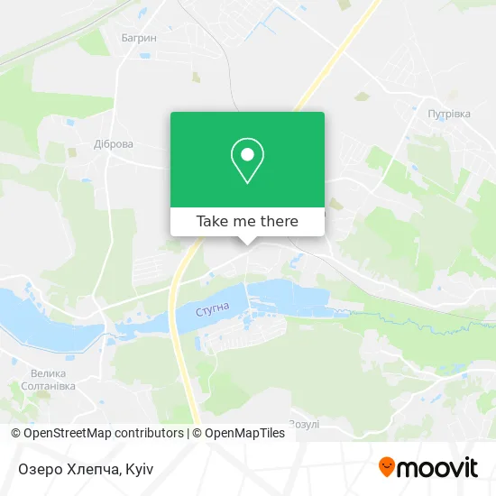 Озеро Хлепча map