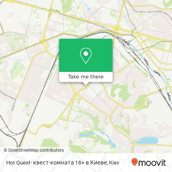 Карта Hot Quest- квест-комната 18+ в Киеве