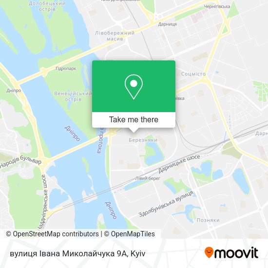 Карта вулиця Івана Миколайчука 9А