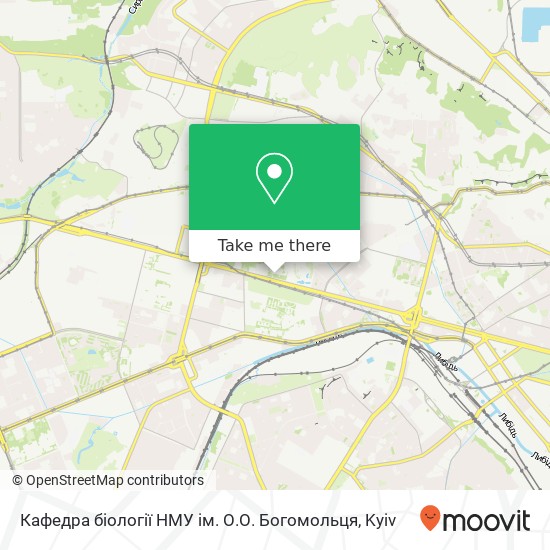 Кафедра біології НМУ ім. О.О. Богомольця map