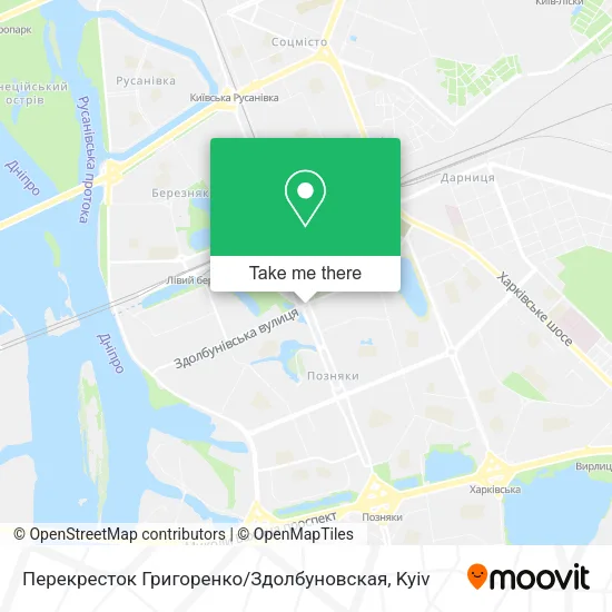 Карта Перекресток Григоренко / Здолбуновская