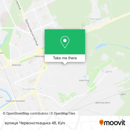 Карта вулиця Червоноткацька 48