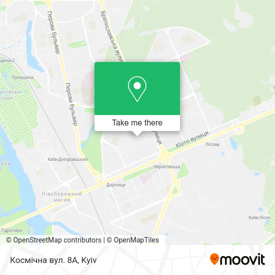Карта Космічна вул. 8А