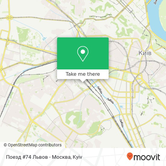 Поезд #74 Львов - Москва map