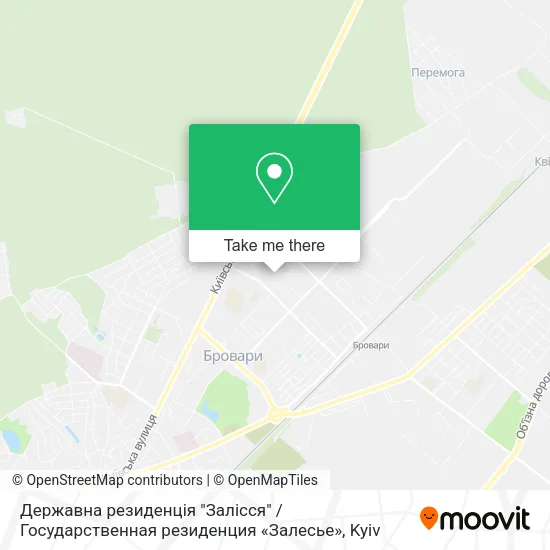 Карта Державна резиденція "Залісся" / Государственная резиденция «Залесье»