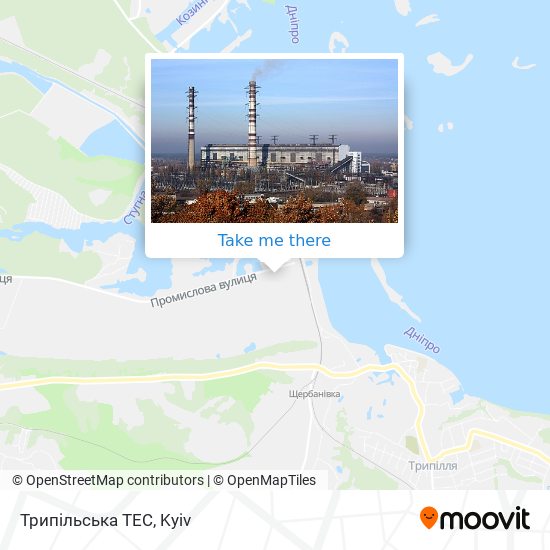 Карта Трипільська ТЕС