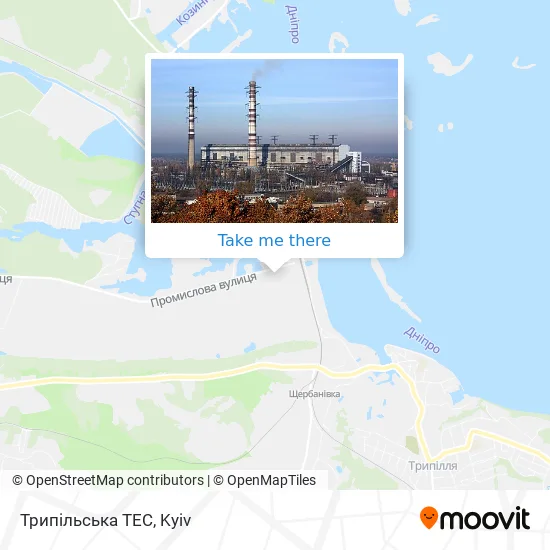 Трипільська ТЕС map