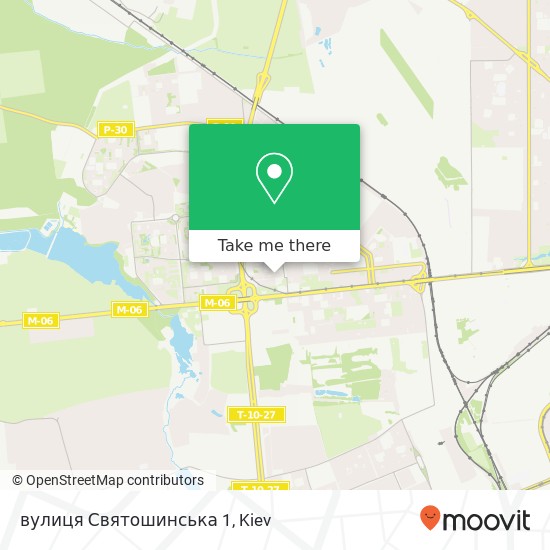 вулиця Святошинська 1 map