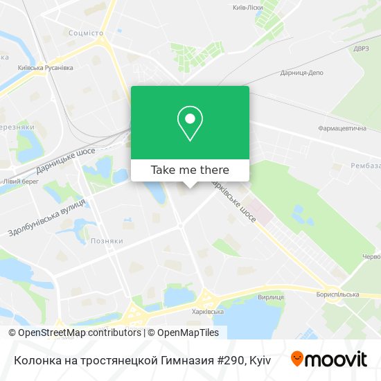 Колонка на тростянецкой Гимназия #290 map