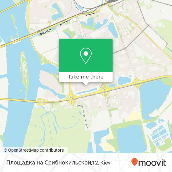 Карта Площадка на Срибнокильской,12